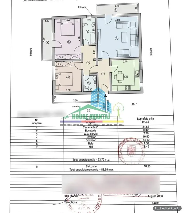Vânzare apartament 3 camere decomandat în Focșani | Str Poienita